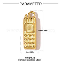 304 Stainless Steel Pendants&nbsp;STAS-OY007-99G