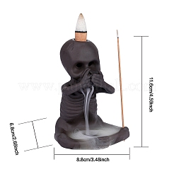 Ceramic Skull Backflow Incense Burner Smoke Waterfall Incense Holder&nbsp;JX840A
