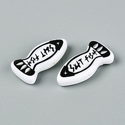 Printed Opaque Resin Beads&nbsp;RESI-N043-22C