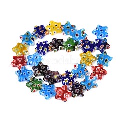 Handmade Millefiori Lampwork Beads Strands&nbsp;LAMP-T022-17