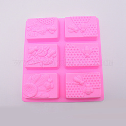 Rectangle Bees Food Grade Silicone Molds&nbsp;DIY-WH0176-74