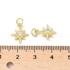 Brass Micro Pave Cubic Zirconia Charms&nbsp;KK-C104-14G
