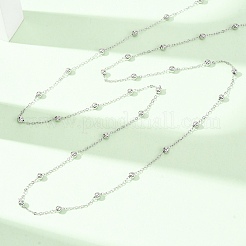 304 Stainless Steel Ball Link Chain/Satellite Chain Necklaces&nbsp;SA-CBA4160-20P