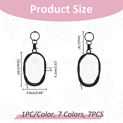 7Pcs 7 Colors Oval Transparent PVC Packaging Bags&nbsp;DIY-FH0007-66