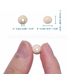 Round Natural Wood Beads&nbsp;X-WOOD-Q017-8mm-06-LF