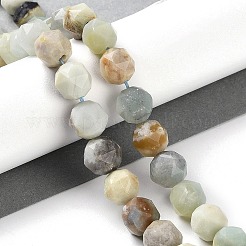Natural Flower Amazonite Beads Strands&nbsp;G-NH0021-A01-02