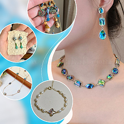 10Pcs 5 Styles Brass Pave Natural Paua Shell Connector Charms&nbsp;KK-PH0012-91B