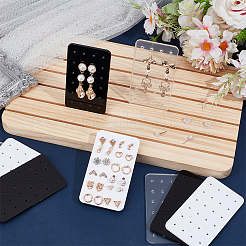18Pcs 3 Colors Acrylic Earring Display Cards&nbsp;EDIS-WH0016-076