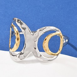 304 Stainless Steel Cuff Bangles for Women&nbsp;BJEW-G757-06GP