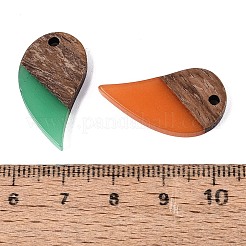 Opaque Resin & Walnut Wood Pendants&nbsp;RESI-N053-30