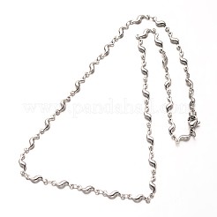 Non-Tarnish 304 Stainless Steel Bar Link Chains Necklaces&nbsp;NJEW-O066-36P