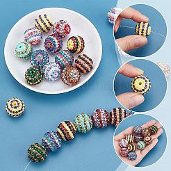 24Pcs 12 Colors Resin Rhinestone Beads&nbsp;RB-AR0003-25