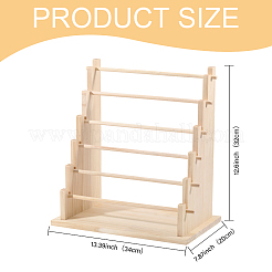 6-Tier Wooden Jewelry Bracelet Organizer Display Riser Stands&nbsp;ODIS-WH0086-162B
