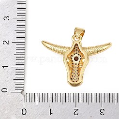 Brass Micro Pave Cubic Zirconia Pendants&nbsp;KK-F919-39A-G