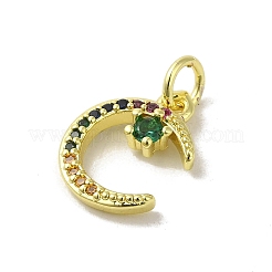 Real 18K Gold Plated Brass Pave Cubic Zirconia Pendants&nbsp;KK-M283-01B-02