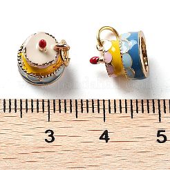 Real 18K Gold Plated Brass Enamel Pendants&nbsp;X-KK-M280-02A-G