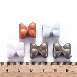 Spray Painted Acrylic European Beads&nbsp;MACR-S373-44J