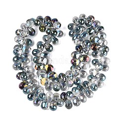 Electroplate Baking Paint Transparent Glass Beads Strands&nbsp;GL-N005-02A-C09