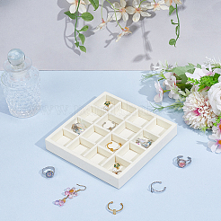 16 Grids Microfiber Displays Jewelry Trays&nbsp;ODIS-WH0025-287B