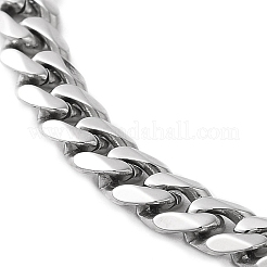Non-Tarnish 304 Stainless Steel Cuban Link Chain Bracelet&nbsp;BJEW-C048-01P
