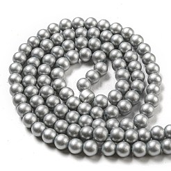 Spray Painted Glass Round Bead Strands&nbsp;X-DGLA-Q015-8mm-17