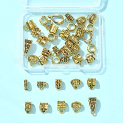 40Pcs 10 Styles Tibetan Style Alloy Tube Bails&nbsp;FIND-FS0002-42
