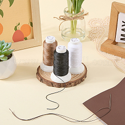 3 Rolls 3 3 Colors Flat Waxed Polyester Cord&nbsp;OCOR-CL0001-12B