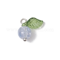 30Pcs 10 Colors Crackle Glass Pendants&nbsp;PALLOY-JF04168-02