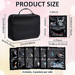 Polyester Jewelry Organizer Bags with Handles and PVC Sheet Inside&nbsp;AJEW-WH0348-779