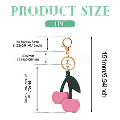 1Pc PU Leather Alloy Keychains&nbsp;KEYC-TA0001-47B