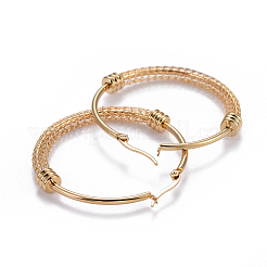 304 Stainless Steel Big Hoop Earrings&nbsp;EJEW-L232-032C-G