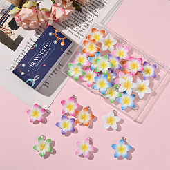 28Pcs 7 Colors Baking Paint Opaque Resin Pendants&nbsp;FIND-SC0019-45