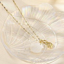 Summer Beach Natural Shell & 304 Stainless Steel Pendant Necklaces for Women&nbsp;NJEW-P323-01C-G