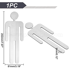 201 Stainless Steel Toliet Indicators&nbsp;DIY-WH0056-40A