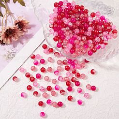 300Pcs 6 Colors Spray Painted Crackle Glass Beads&nbsp;CCG-SZ0001-11A