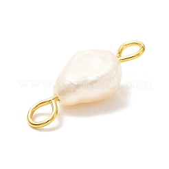 Natural Cultured Freshwater Pearl Beads Links Connectors&nbsp;X1-PALLOY-JF00943-02
