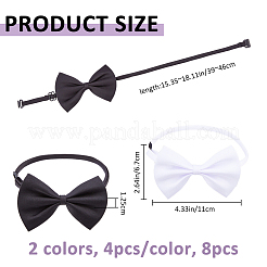 8Pcs 2 Colors Polyester Dog Bow Ties with Adjustable Collar&nbsp;AJEW-FH0005-40B