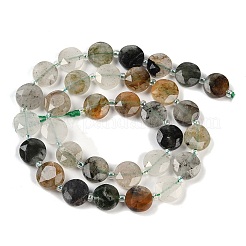 Natural Green Rutilated Quartz Beads Strands&nbsp;G-C116-A24-01