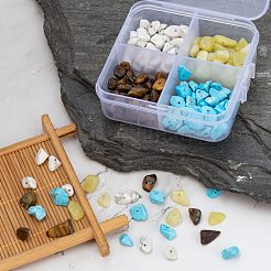 60G 4 Style Natural & Synthetic Mixed Gemstone Beads&nbsp;G-FS0002-18B