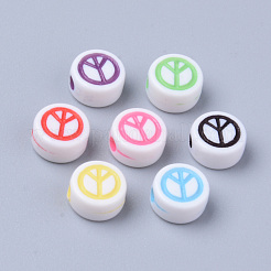 Opaque White Acrylic Beads&nbsp;X-MACR-S273-42