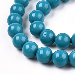 Opaque Solid Color Glass Beads Strands&nbsp;X-GLAA-T032-P8mm-13