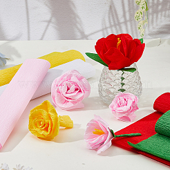 5 Rolls 5 Colors Handmade Crepe Paper&nbsp;DIY-PH0035-51