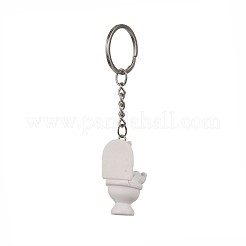 Alloy with PVC Plastic Cute Keychain&nbsp;KEYC-Z006-02P-B