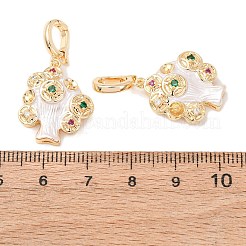 Brass Micro Pave Cubic Zirconia Peg Bails&nbsp;KK-A279-09G