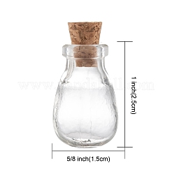 Oval Glass Bottle for Bead Containers&nbsp;AJEW-R045-09