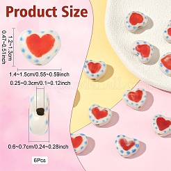 6Pcs Handmade Porcelain Beads&nbsp;PORC-YW0001-47