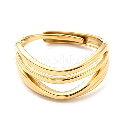 304 Stainless Steel Hollow Adjustable Ring for Women&nbsp;RJEW-C016-08G
