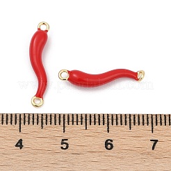 Brass Enamel Connector Charms&nbsp;KK-U062-19G