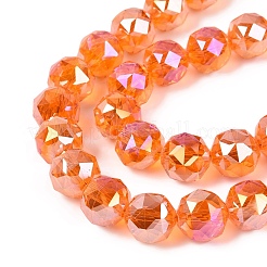 Electroplate Transparent Glass Beads Strands&nbsp;EGLA-ZX001-01A-04