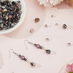 114Pcs Transparent Electroplate Glass Beads&nbsp;GLAA-PA0001-17D